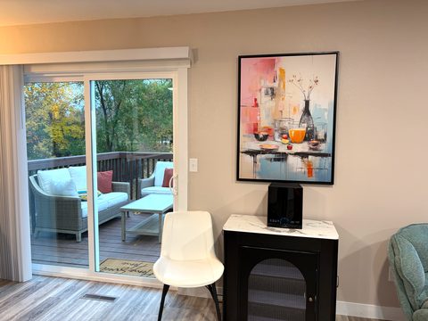 Table leaves are in the back of the unit, chairs in bedrooms and by the laundry